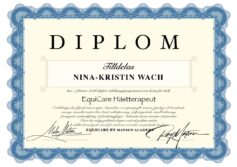 Diplom - EquiCare Hästterapeut